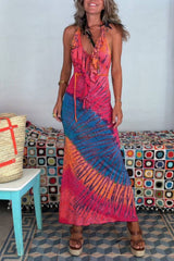 Barbie La Bamba Tie-dye Print Stretch Maxi Dress