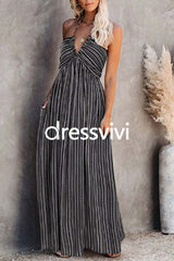 Spaghetti Strap Maxi Cami Dress with Pocket