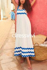 Empire Waist Ric Rac Maxi Vacation Dress